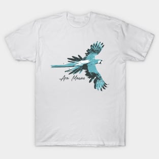 Ara Macao Bird Illustration T-Shirt